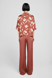 87qty RELIQUAT 80€ / ROW SHIRT - TERRACOTTA DAISY PRINT