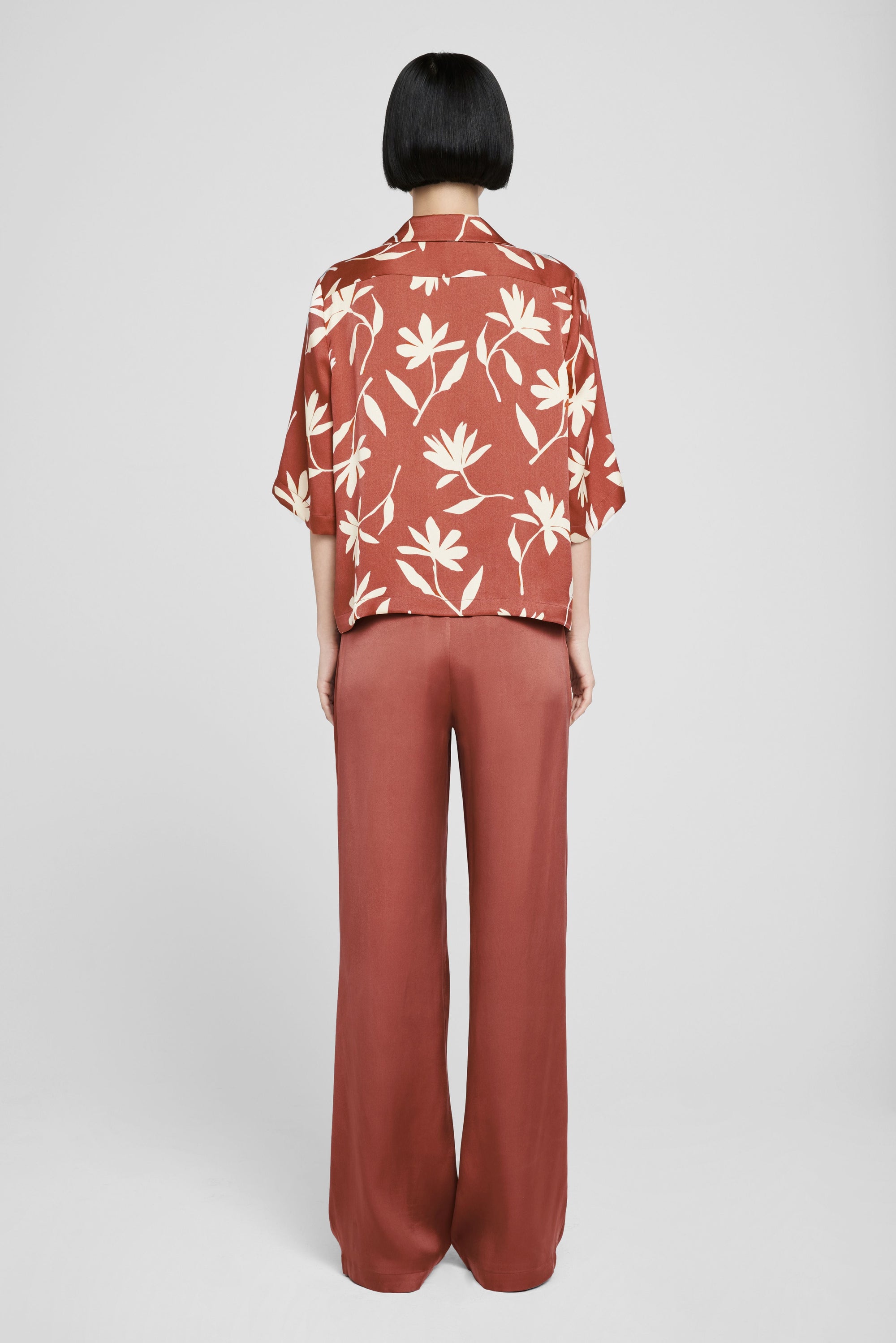 87qty RELIQUAT 80€ / ROW SHIRT - TERRACOTTA DAISY PRINT