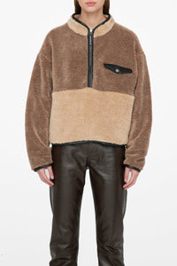 ROYCE PULLOVER - BROWN AND CAMEL