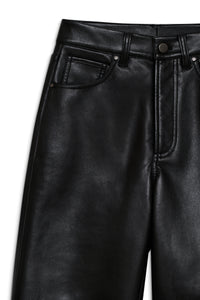 5qty RELIQUAT 120€ / ROY PANT - BLACK RECYCLED LEATHER
