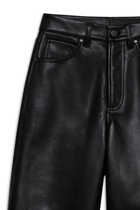 ROY PANT - BLACK RECYCLED LEATHER