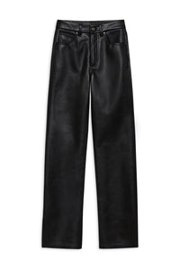 ROY PANT - BLACK RECYCLED LEATHER