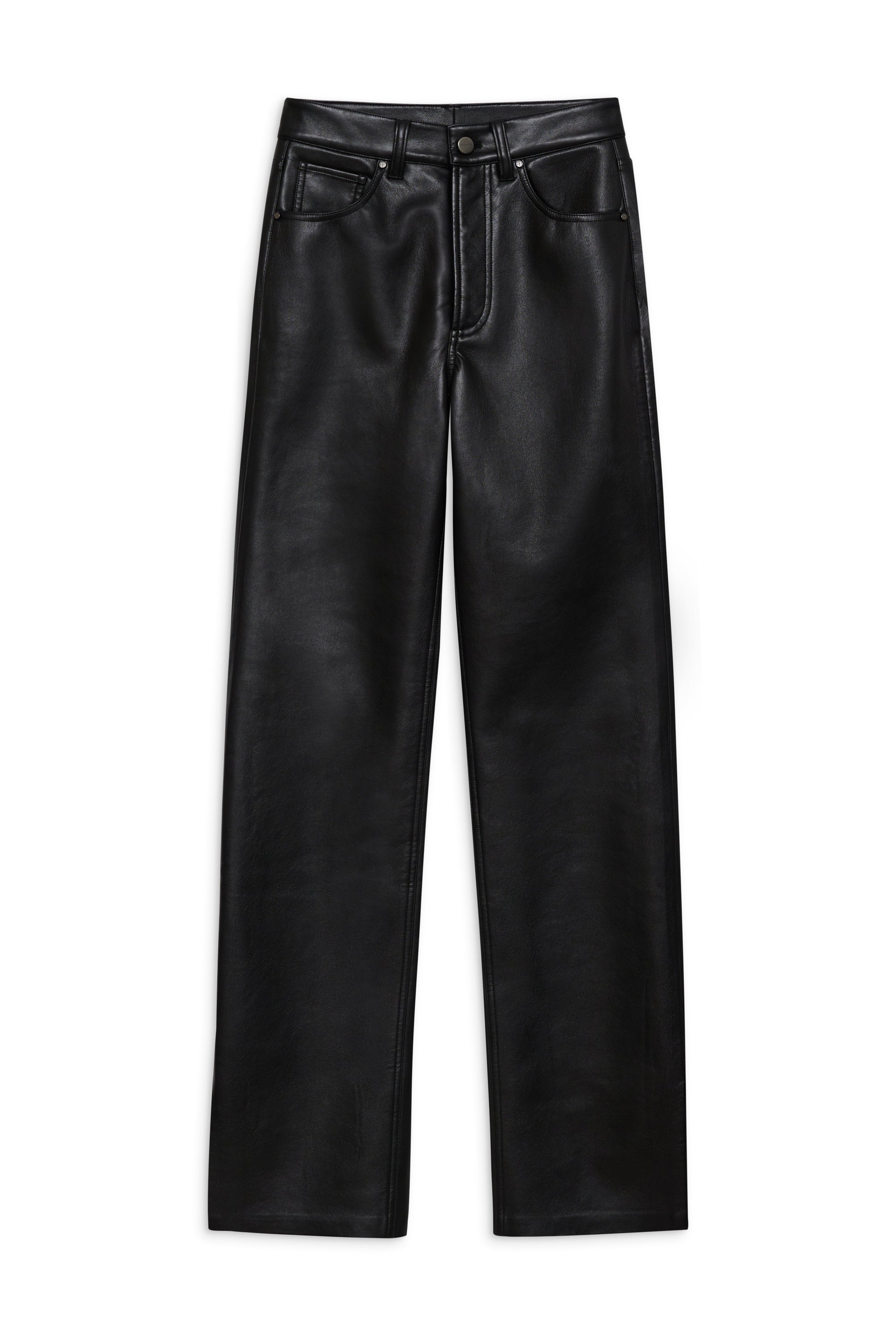 ROY PANT - BLACK RECYCLED LEATHER