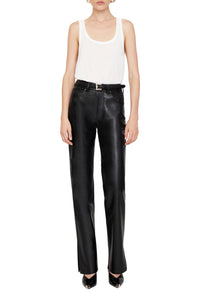 ROY PANT - BLACK RECYCLED LEATHER