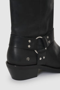 Bottes Ryder à talons en cuir - Black