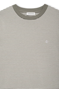 7qty RELIQUAT 35€ / RYLAN TEE - OLIVE AND IVORY STRIPE