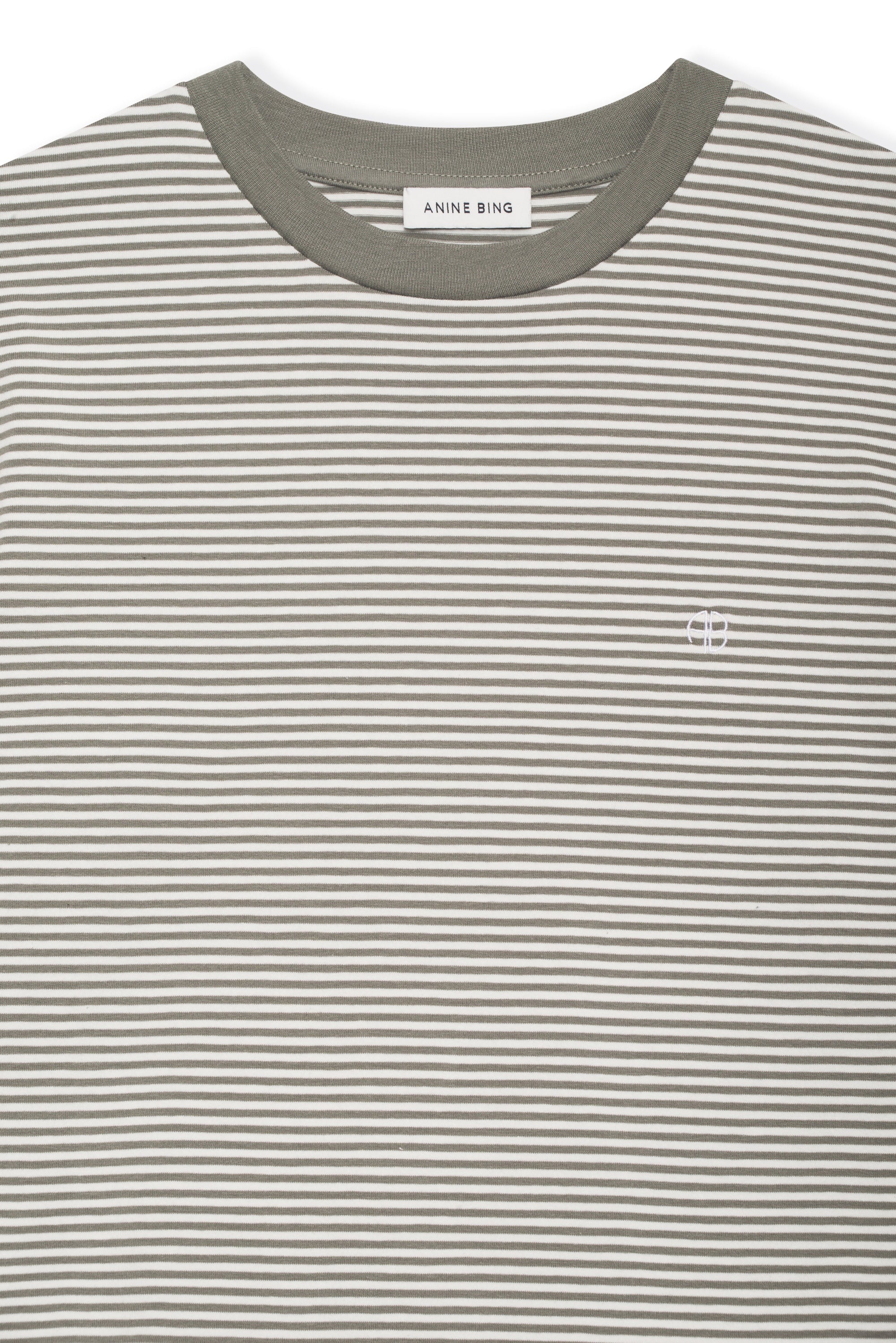 7qty RELIQUAT 35€ / RYLAN TEE - OLIVE AND IVORY STRIPE