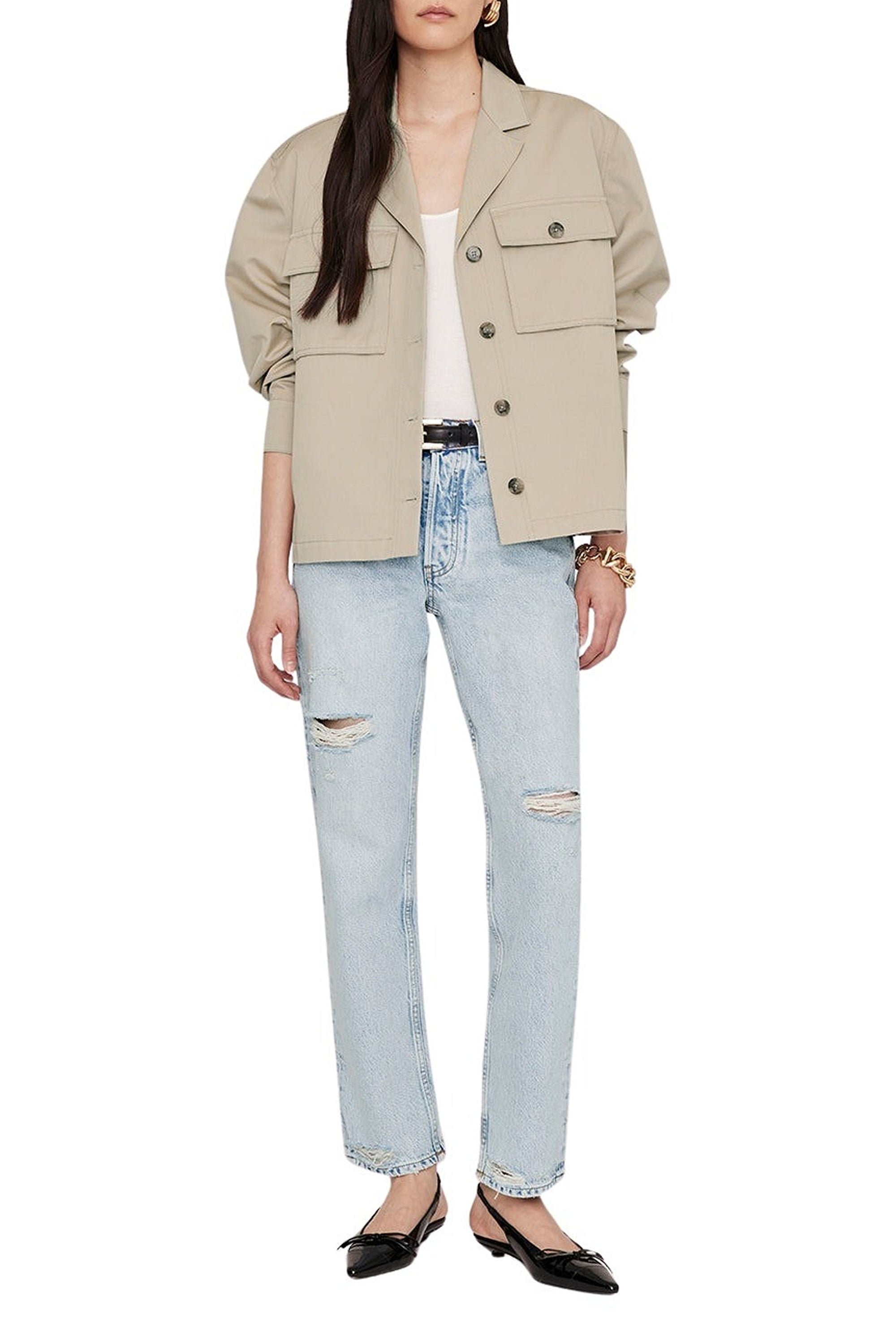 70qty NEW / SAWYER SHIRT JACKET - OATMEAL