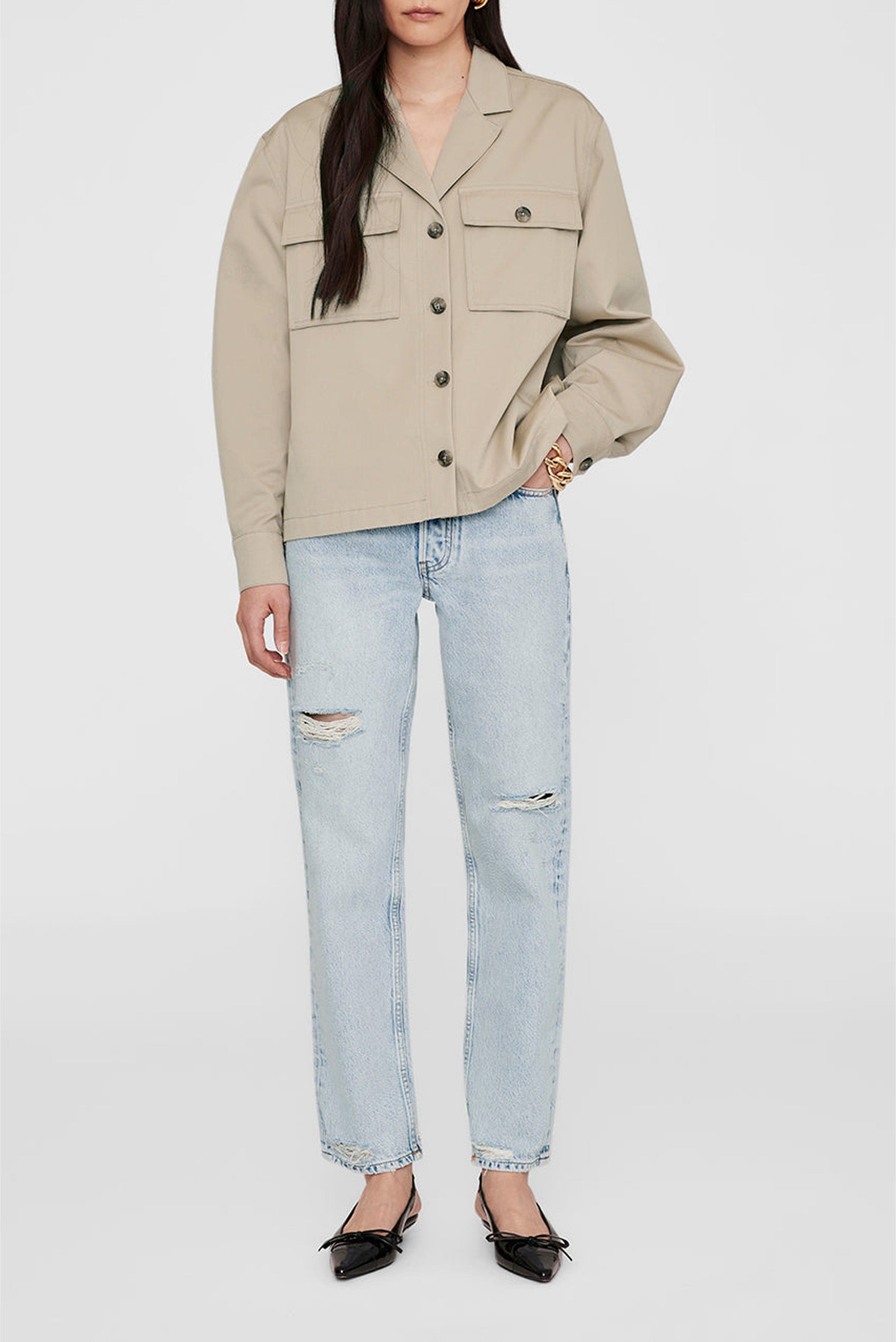 70qty NEW / SAWYER SHIRT JACKET - OATMEAL