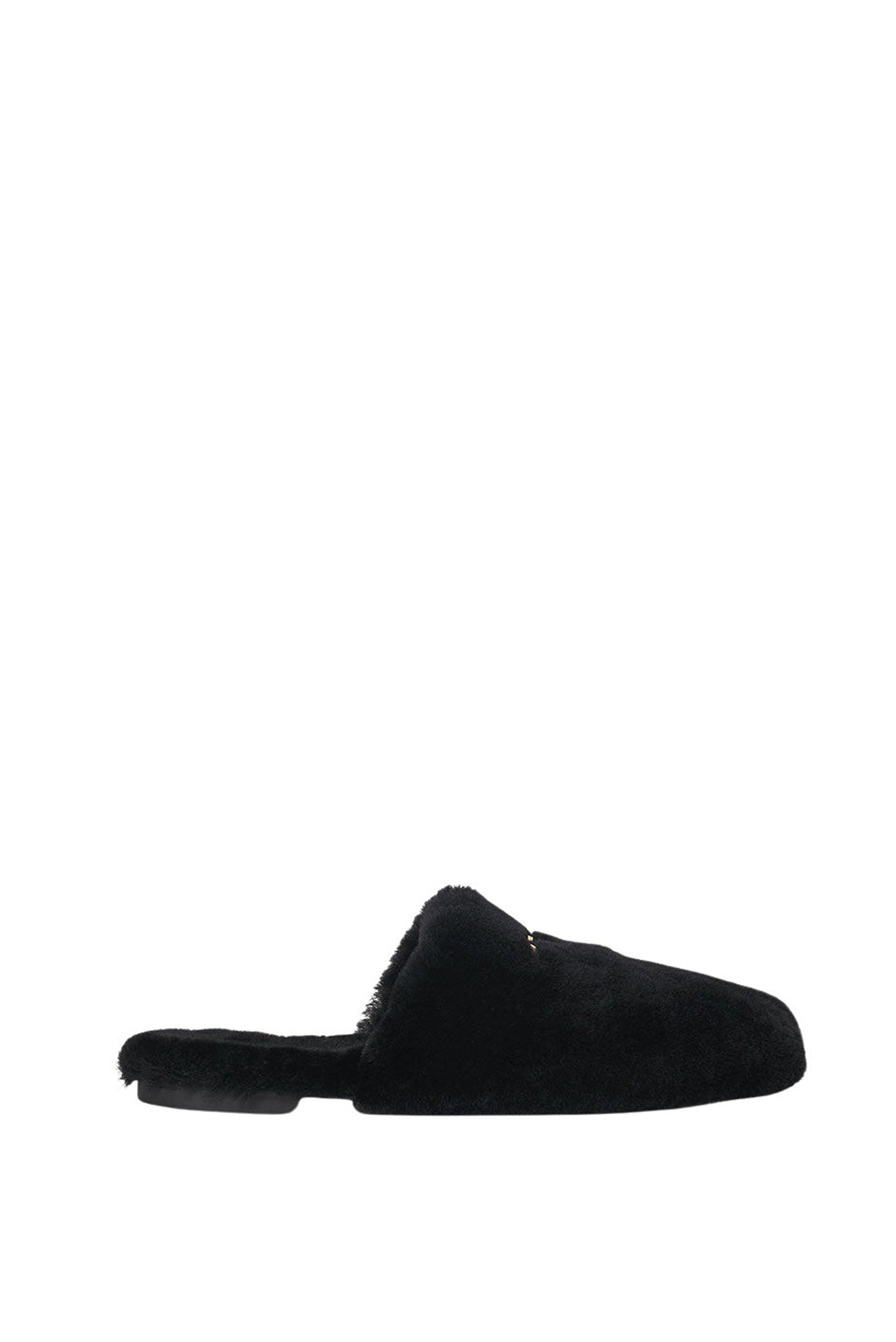 Mules Moutonnées en cuir - Black