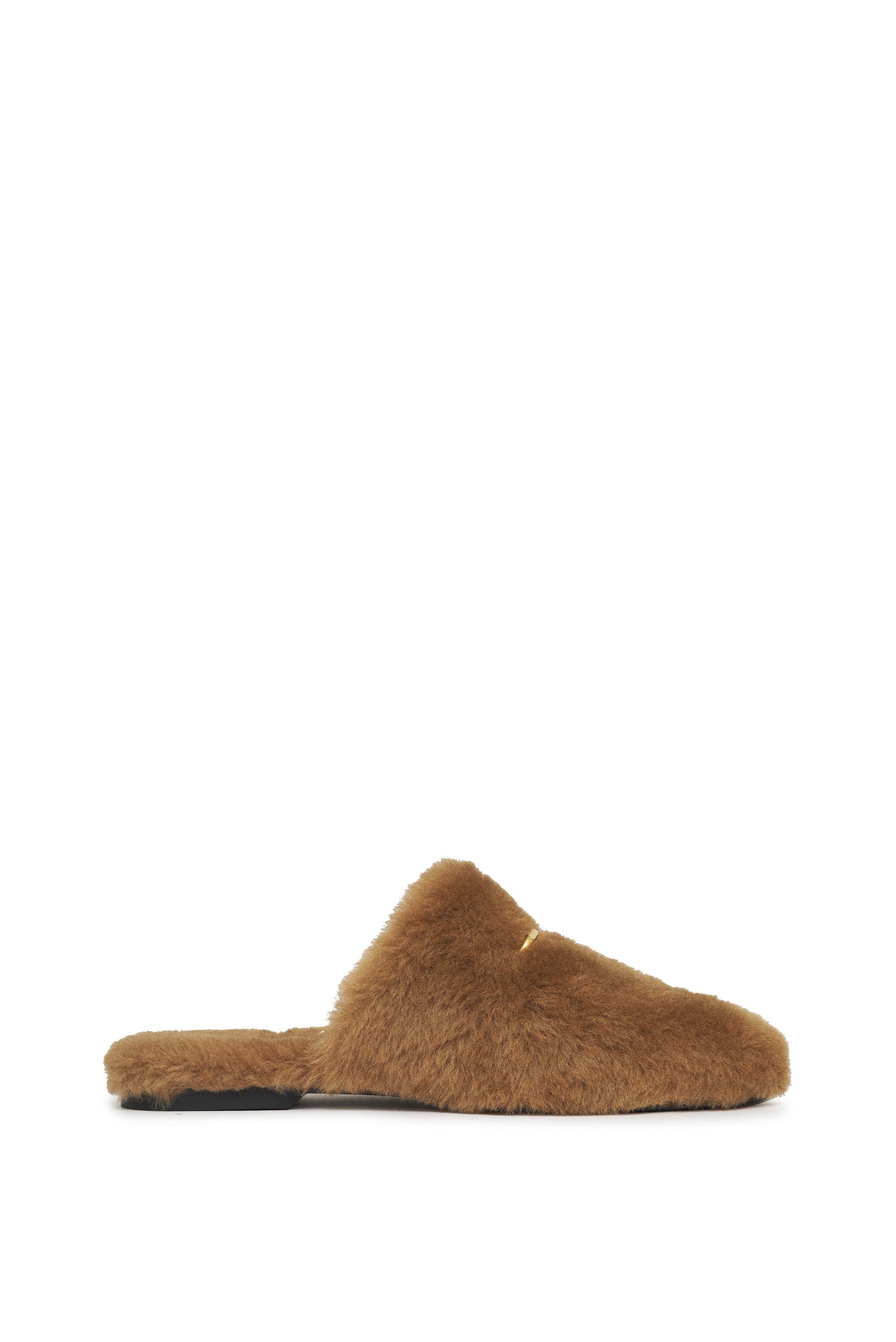 Mules Moutonnées en cuir - Tan