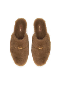 17qty RELIQUAT 95€ / SHEARLING MULES - CAMEL
