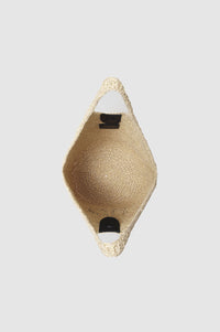 2qty NEW / SMALL LEAH HOBO - NATURAL WITH BLACK