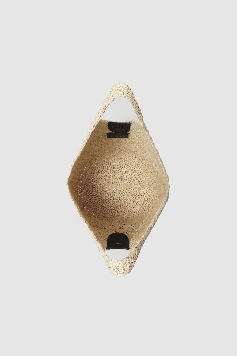 2qty NEW / SMALL LEAH HOBO - NATURAL WITH BLACK