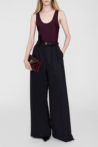 Petite pochette Elly en cuir - Burgundy