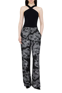 SOTO PANT - BLACK MUSHROOM PRINT