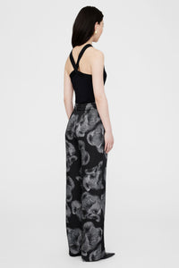 SOTO PANT - BLACK MUSHROOM PRINT