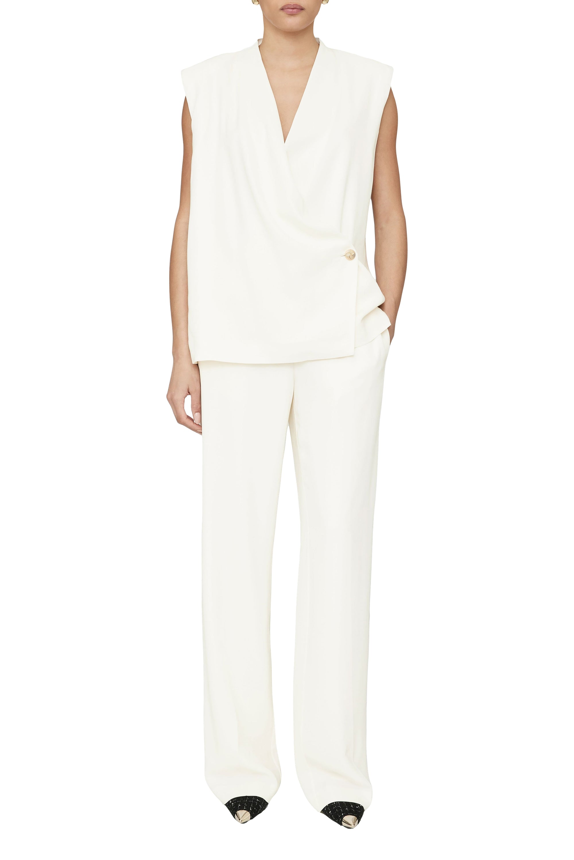 Soto mid-rise trousers - Ivory