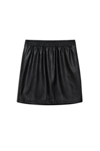 4qty RELIQUAT 95€ / SOTO SKIRT - BLACK VEGAN LEATHER