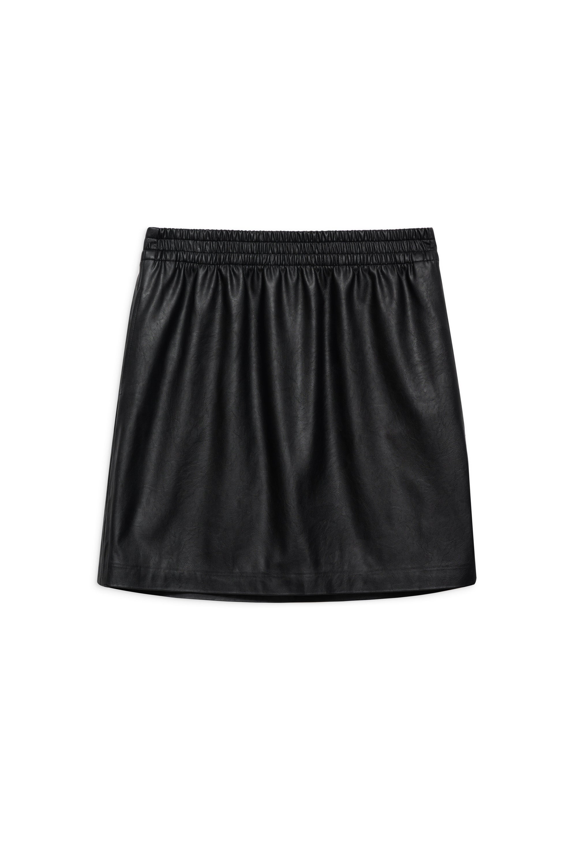 4qty RELIQUAT 95€ / SOTO SKIRT - BLACK VEGAN LEATHER