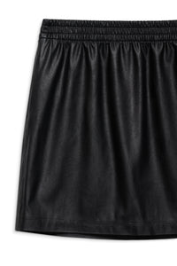 SOTO SKIRT - BLACK VEGAN LEATHER