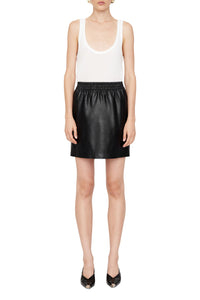 SOTO SKIRT - BLACK VEGAN LEATHER