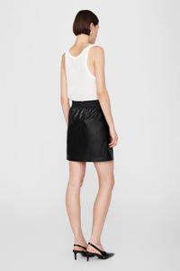 4qty RELIQUAT 95€ / SOTO SKIRT - BLACK VEGAN LEATHER