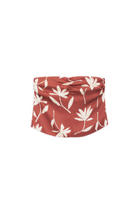 STEPHANIE TOP - TERRACOTTA DAISY PRINT