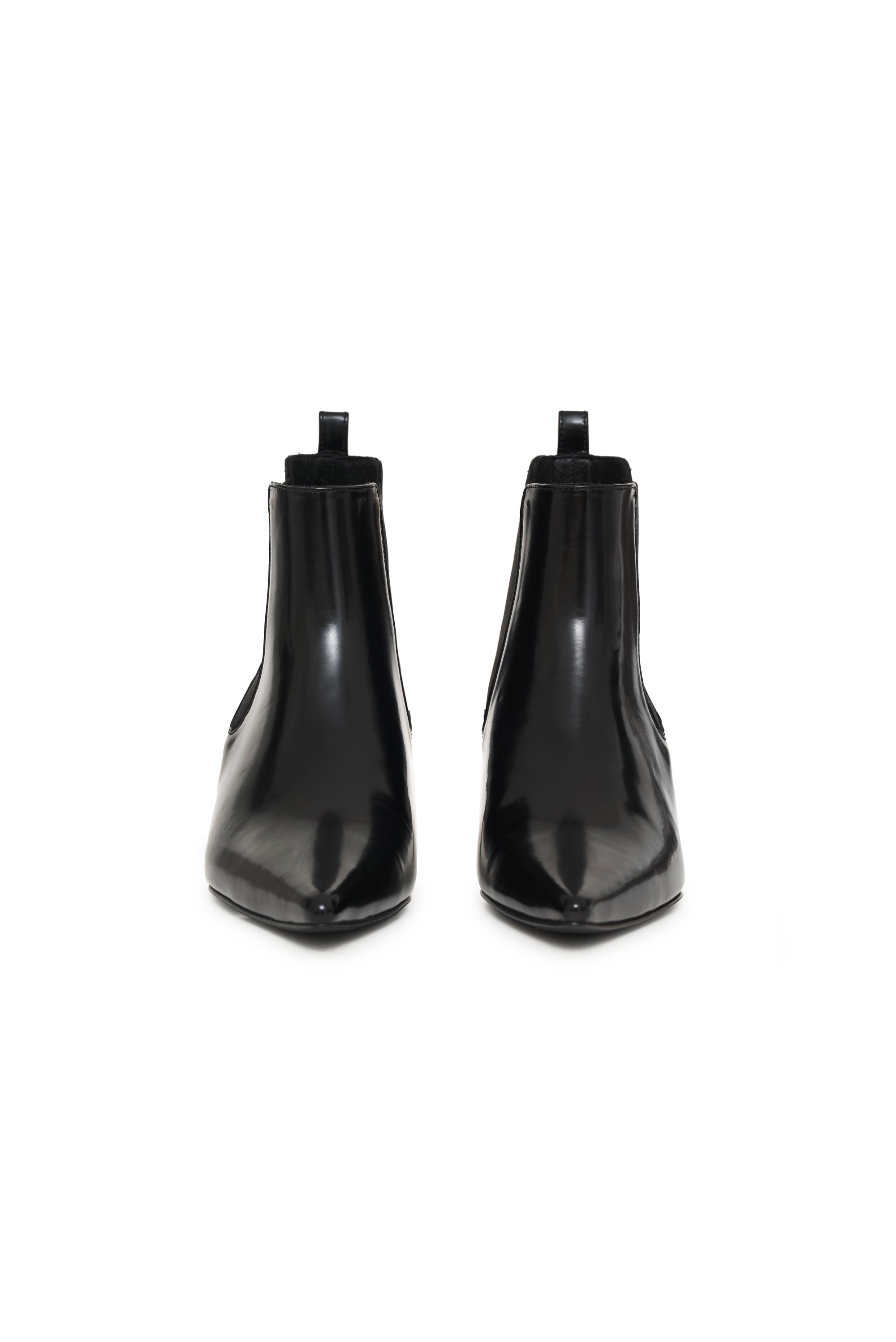 STEVIE BOOTS - HIGH-SHINE BLACK
