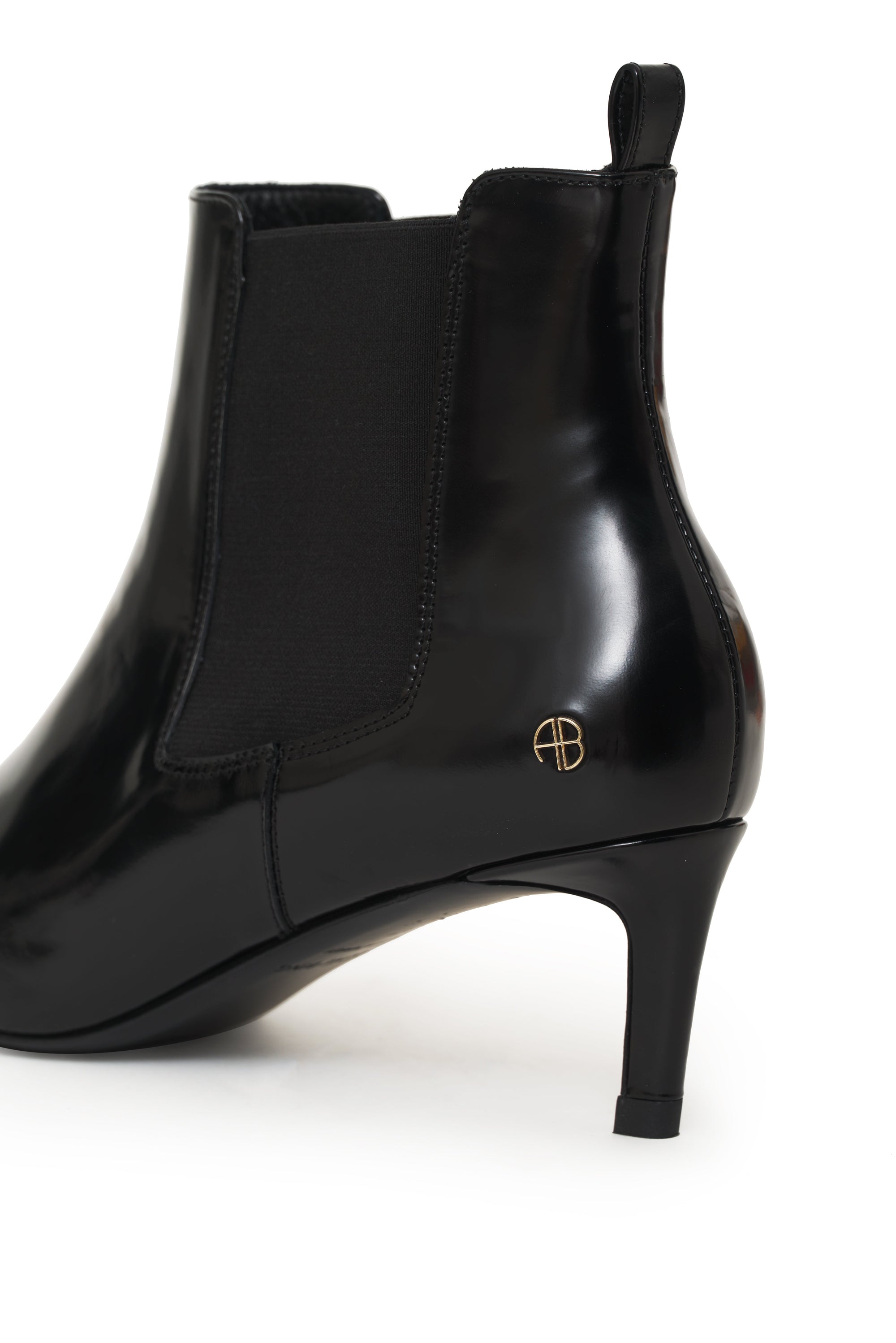 STEVIE BOOTS - HIGH-SHINE BLACK