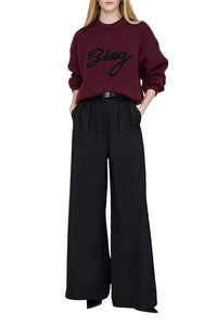 SYDNEY CREW SWEATER SIGNATURE - ZINFANDEL