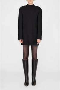 Bottes hautes à talons Nina 60 avec bout métal en cuir - Black
