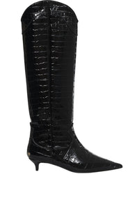 7qty NEW / TALL RAE BOOTS - BLACK EMBOSSED