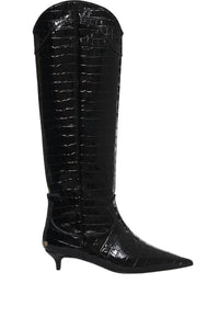 TALL RAE BOOTS - BLACK EMBOSSED