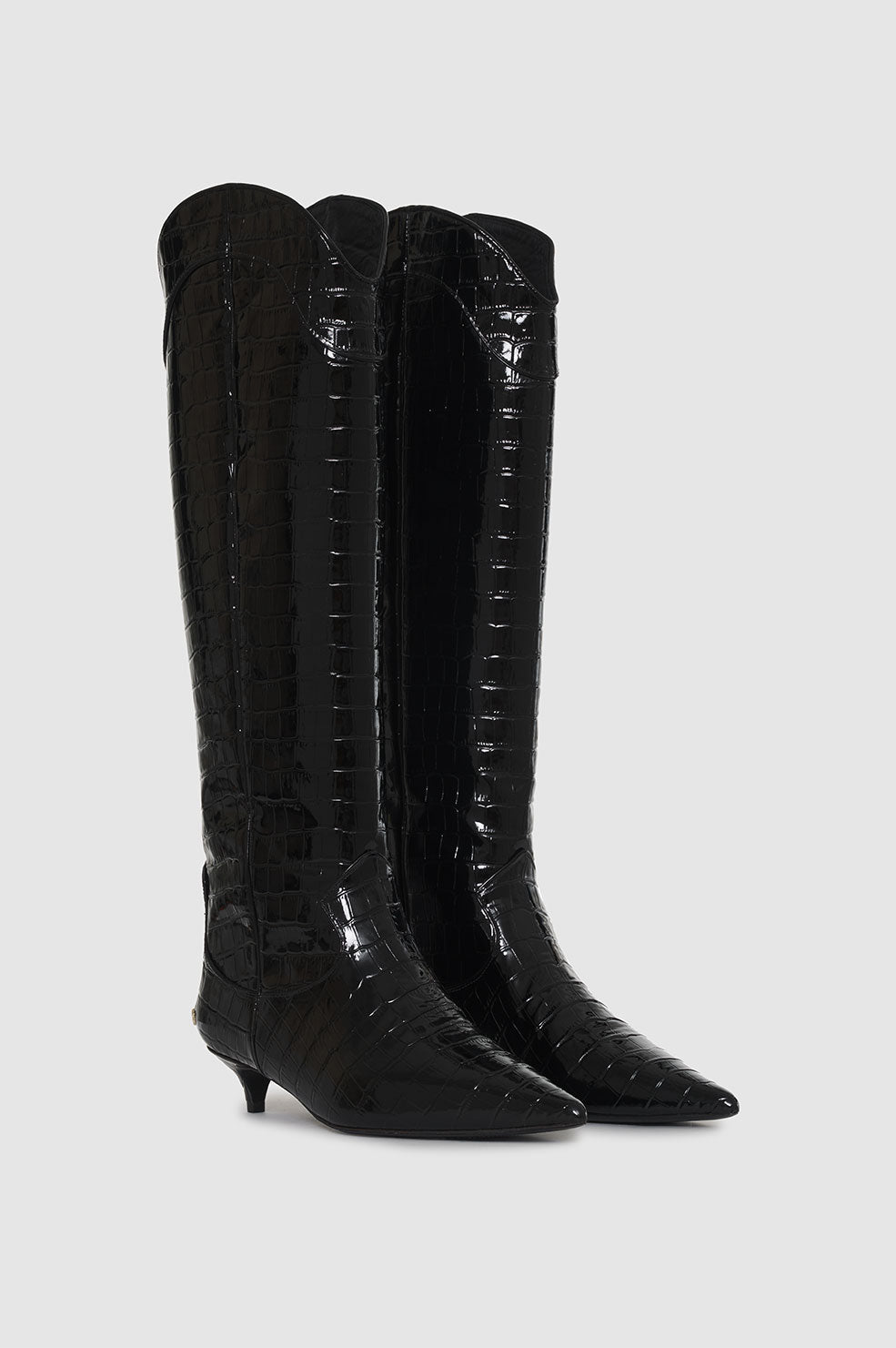 7qty NEW / TALL RAE BOOTS - BLACK EMBOSSED