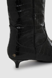 TALL RAE BOOTS - BLACK EMBOSSED