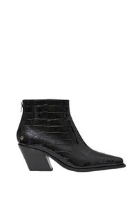 Bottes à talons Tania 70 en cuir - Black