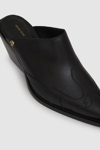 Mules à talons Tania 70 en cuir - Black