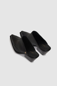Mules à talons Tania 70 en cuir - Black