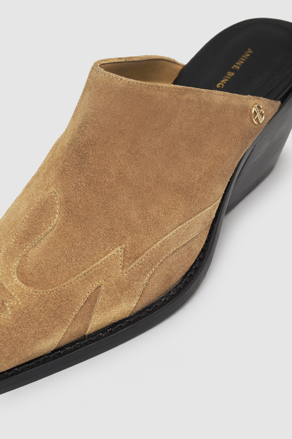 Mules à talons Tania en daim - Brown