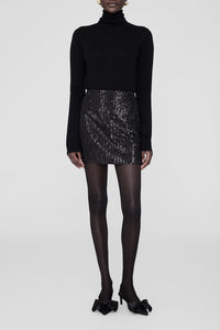 15qty NEW / TIERRA SKIRT - BLACK SEQUIN