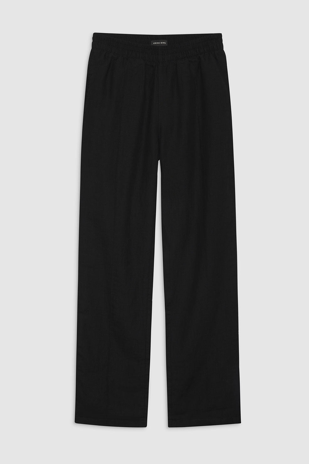 Torres high-waisted trousers in linen - Black