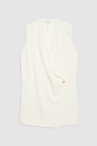Robe blazer sans manches mini Venice - Ivory