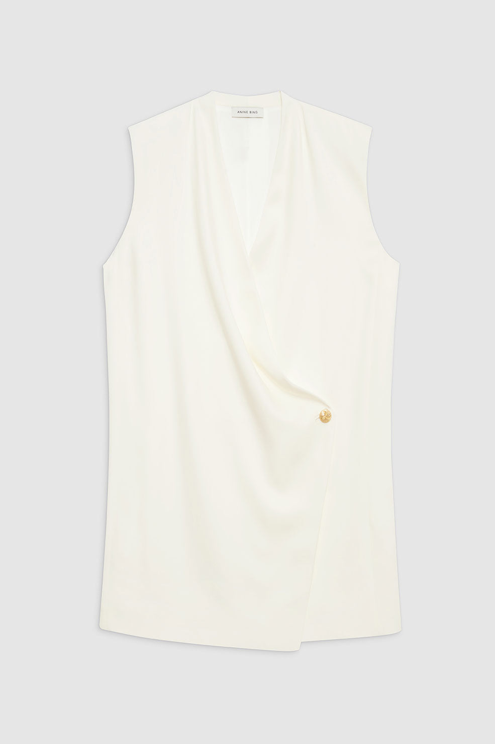 Robe blazer sans manches mini Venice - Ivory