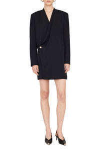 30qty RELIQUAT 150€ / VENICE LONG SLEEVE MINI DRESS - BLACK
