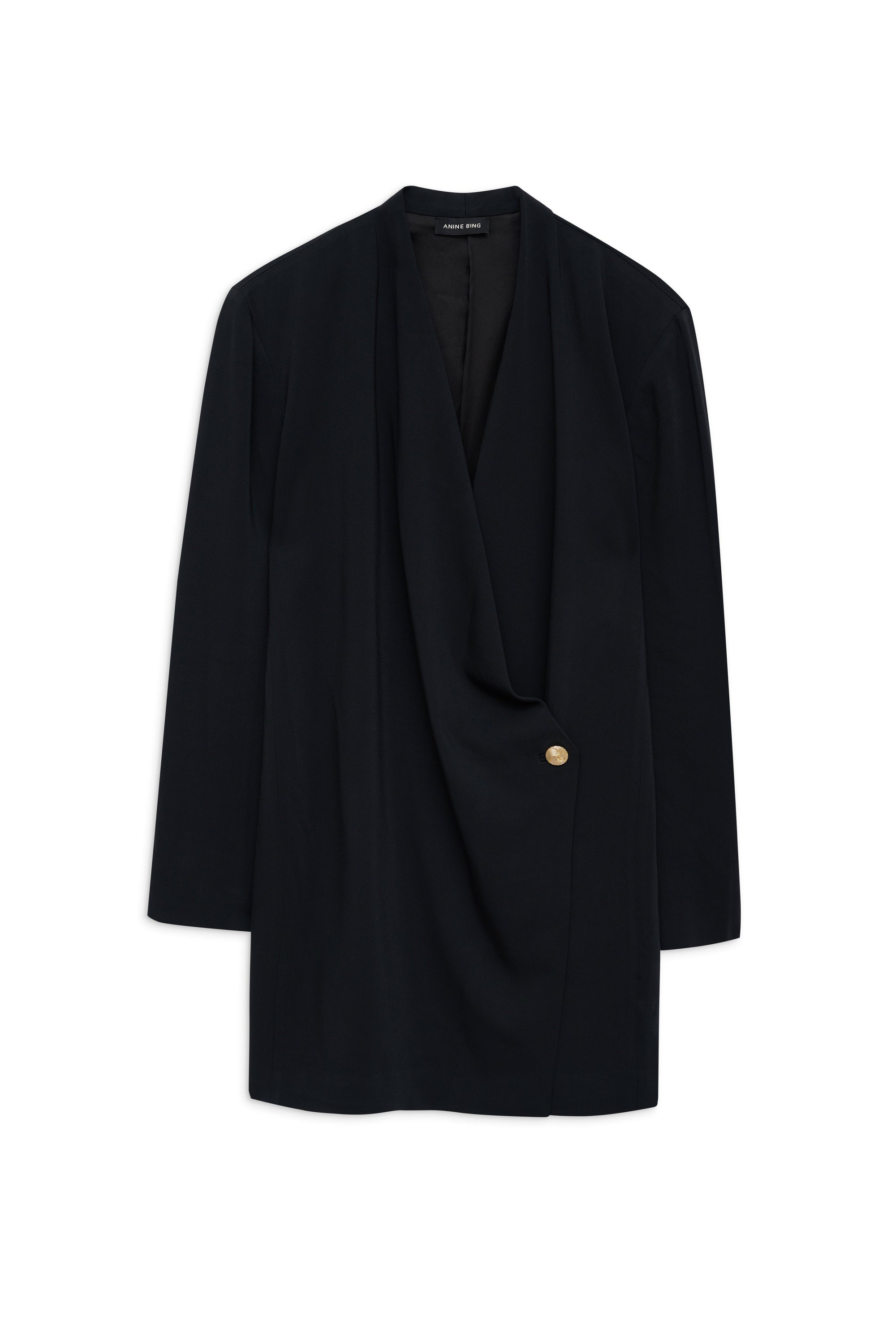 VENICE LONG SLEEVE MINI DRESS - BLACK