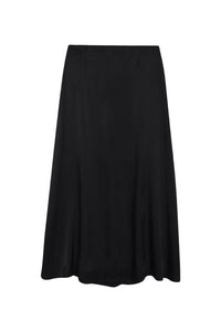 Jupe midi Verne en soie - Black