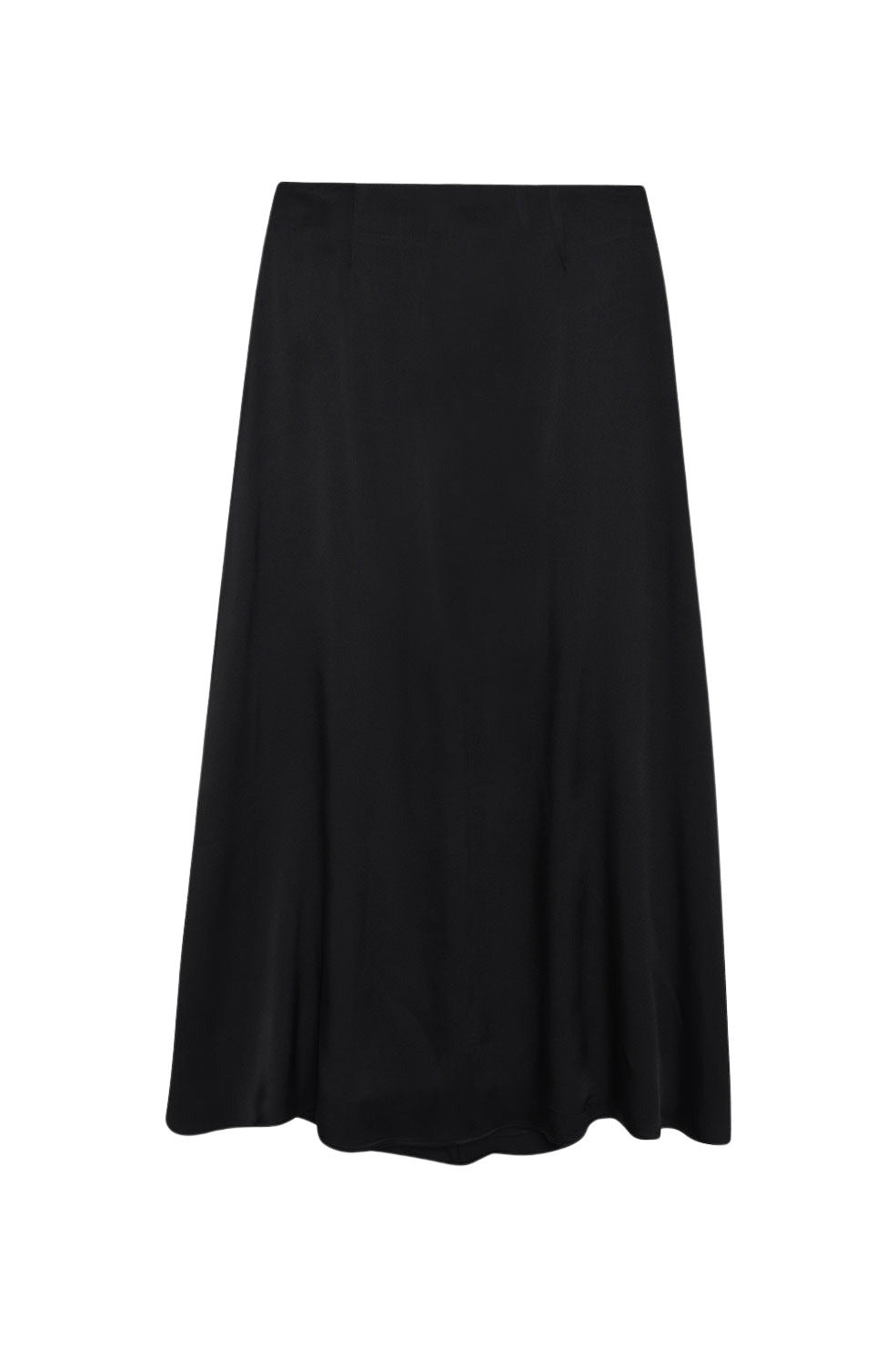 Jupe midi Verne en soie - Black