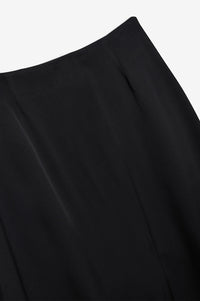Jupe midi Verne en soie - Black