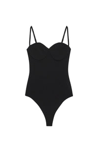 VIA BODYSUIT - BLACK